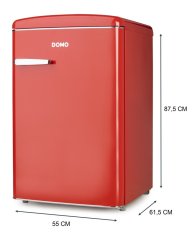 Retro chladnička bez mrazničky - červená - DOMO DO91703R