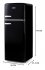 Retro chladnička s mrazničkou hore - čierna - DOMO DO91704R
